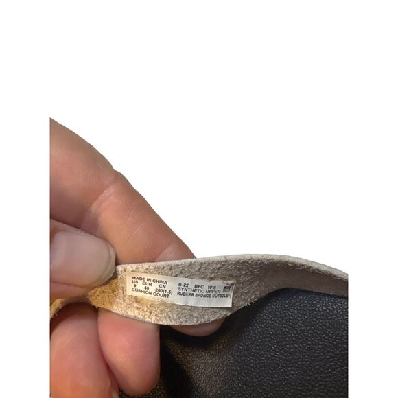 Reef Womens Cushion Court Flip-Flops Size 8 Black & Beige Sandals With Snake - Picture 6 of 6